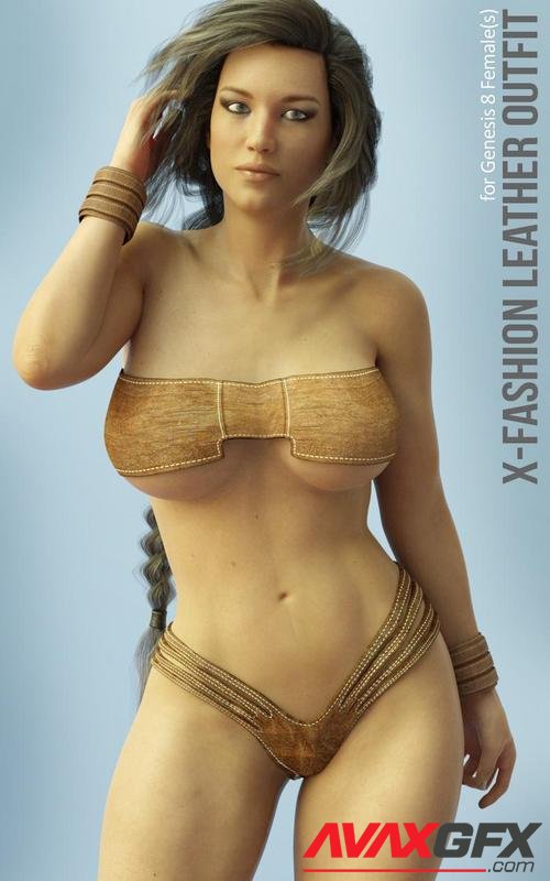 X-Fashion Leather Outfit for Genesis 8 Females