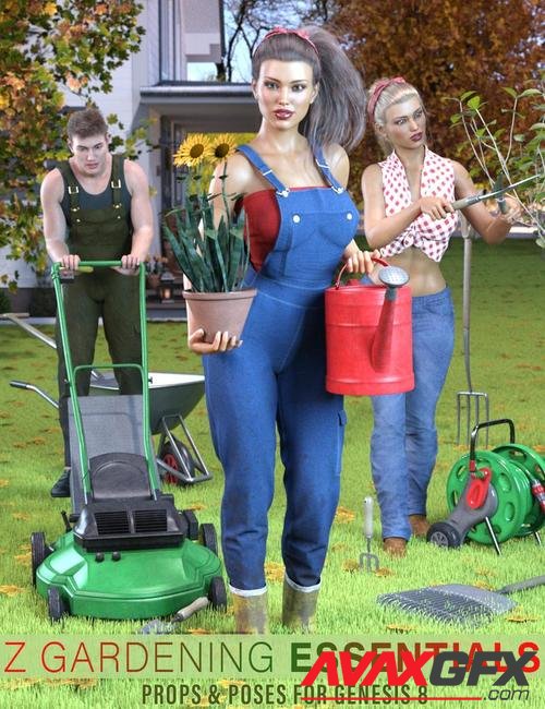 Z Gardening Essentials Props and Poses for Genesis 8