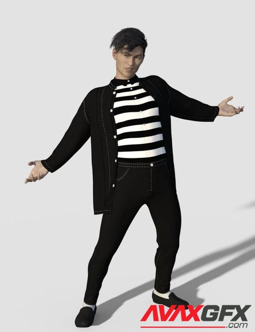 dForce Jailhouse Rock Outfit for Genesis 8 Male