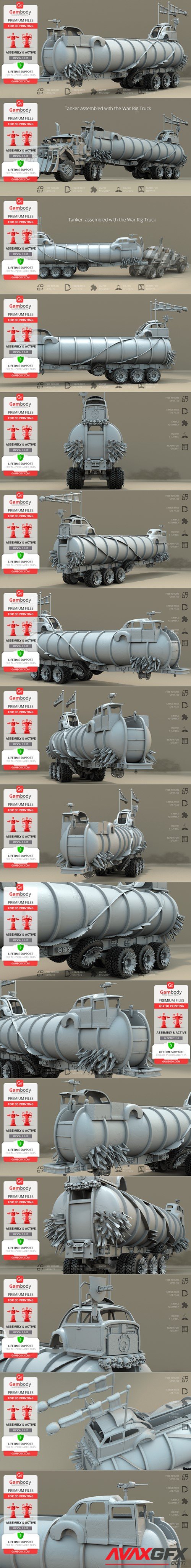 War Rig Tanker – 3D Printable STL