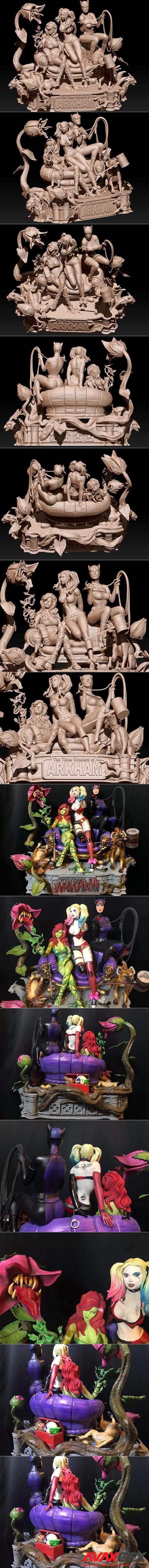 Three Wonders of Arkham – 3D Printable STL