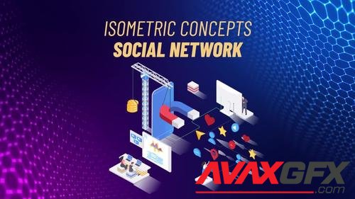 MotionArray – Social Network - Isometric Concept 958519