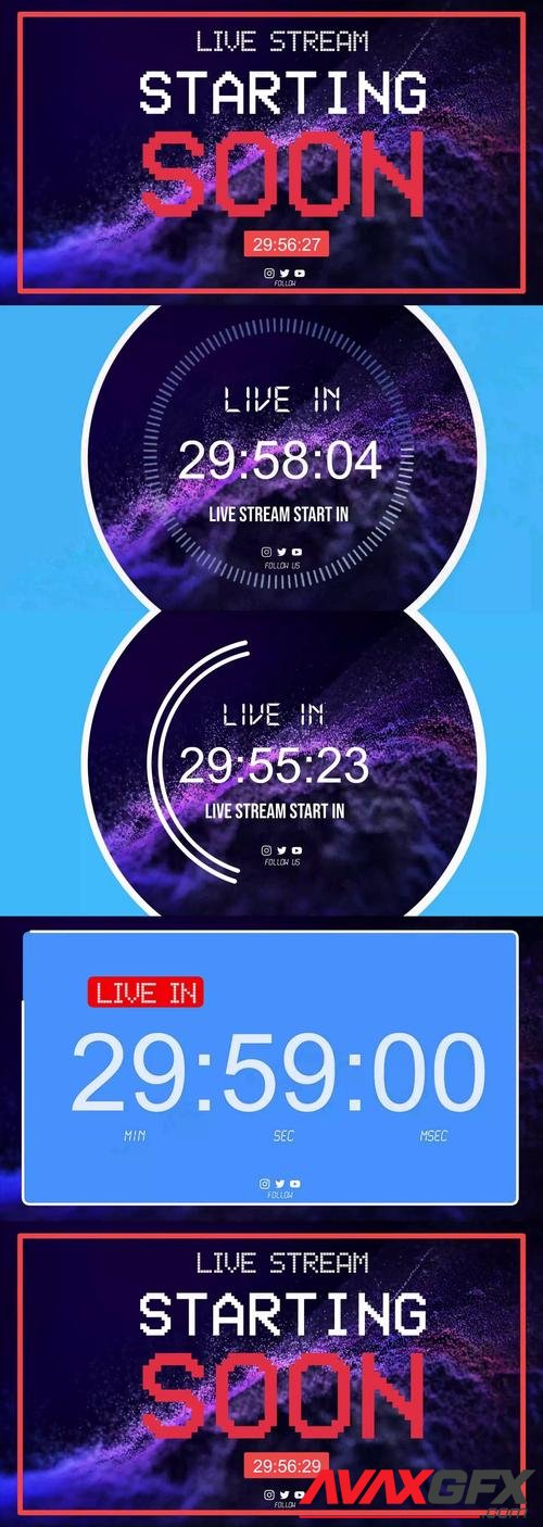 MotionArray – Counter Timers For Live Streaming 918851