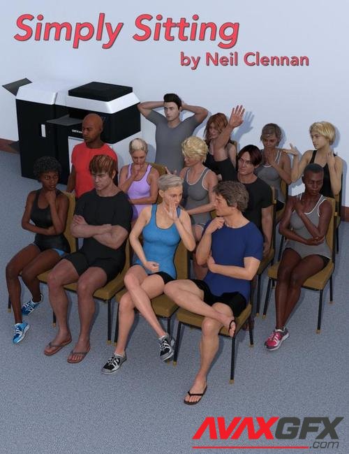Simply Sitting Poses for Genesis 8