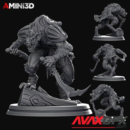 Gnoll Berserk – 3D Printable STL