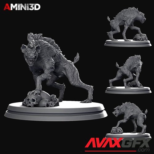 Fiendish Hyena – 3D Printable STL