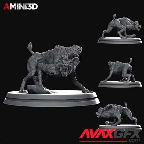 Fiendish Hyena B – 3D Printable STL