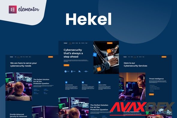 ThemeForest - Hekel v1.0.0 - Cyber Security Elementor Template Kit - 33678724