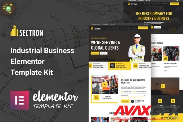 ThemeForest - Sectron v1.0.0 - Industrial Business Elementor Template Kit - 33721318