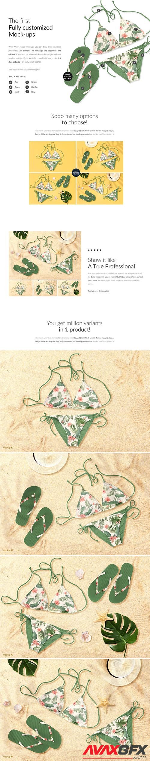 CreativeMarket - Bikini 4x Mock-ups 6285896