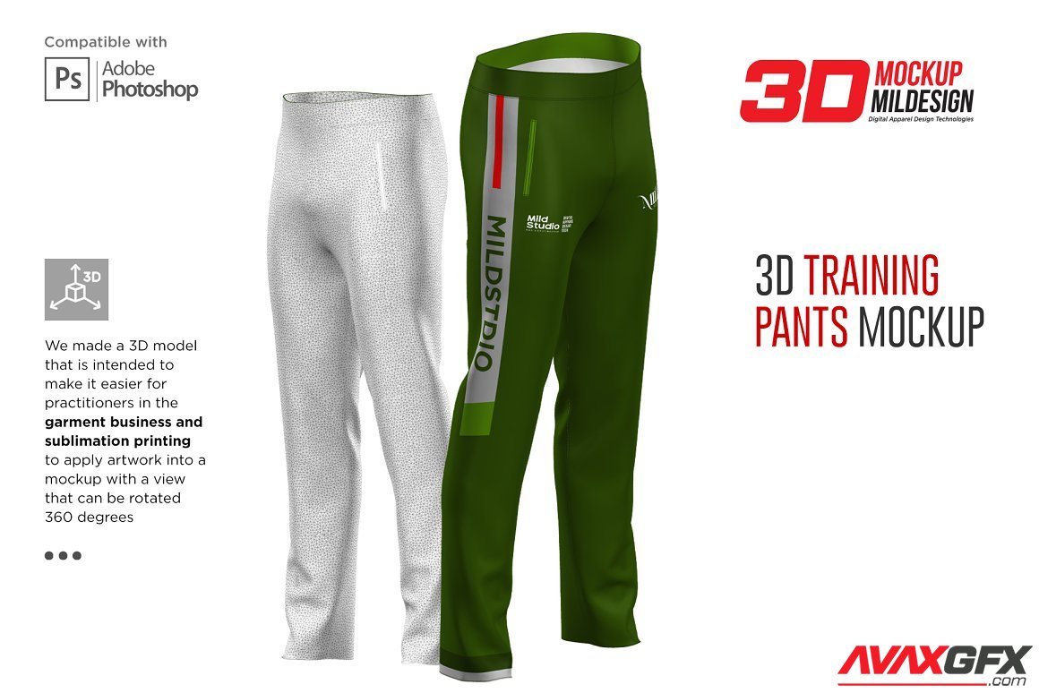 CreativeMarket - 3D Training Pants Mockup 6365884