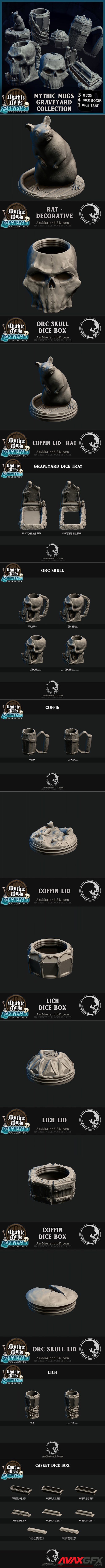 Mythic Mugs Graveyard Collection – 3D Printable STL