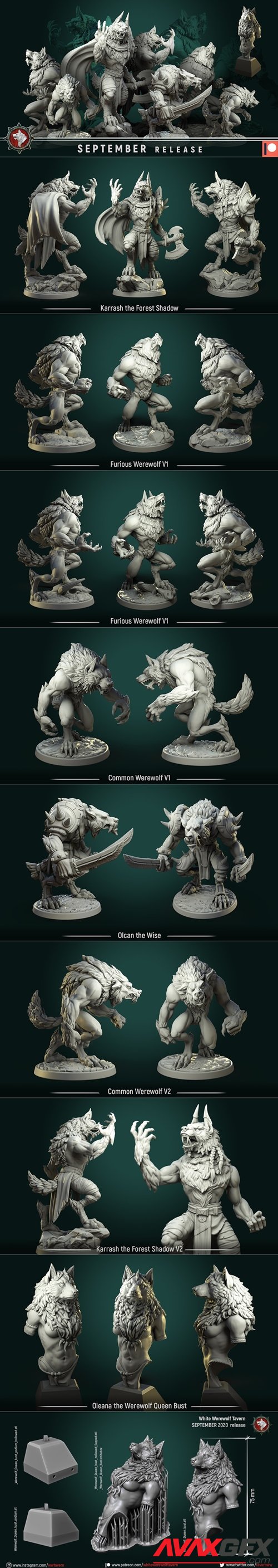 White Werewolf Tavern September – 3D Printable STL