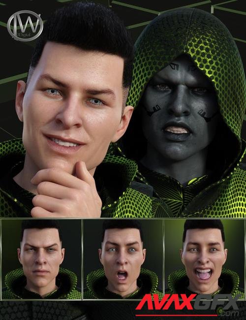 Faces of Our Hero - Expressions for Genesis 8 Male and Nix 8