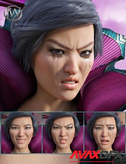 Brave Girl - Expressions for Genesis 8 Female and Mei Lin 8