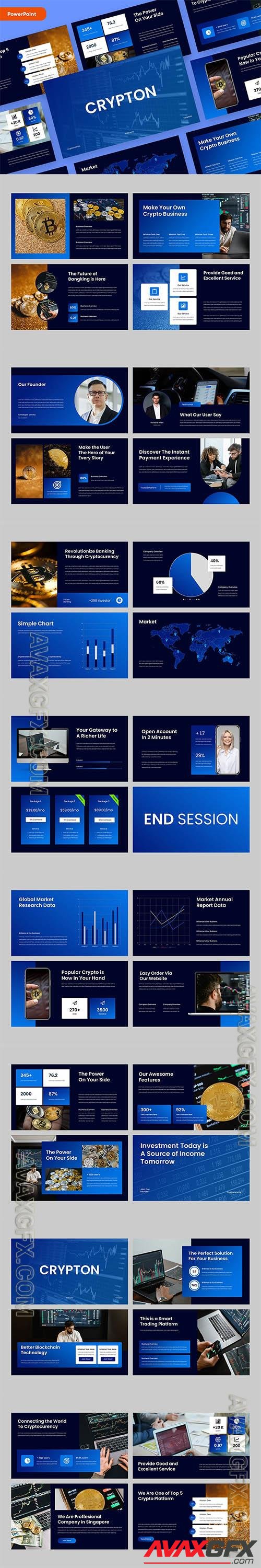 CRYPTON - Cryptocurrency Powerpoint, Keynote and Google Slides Template