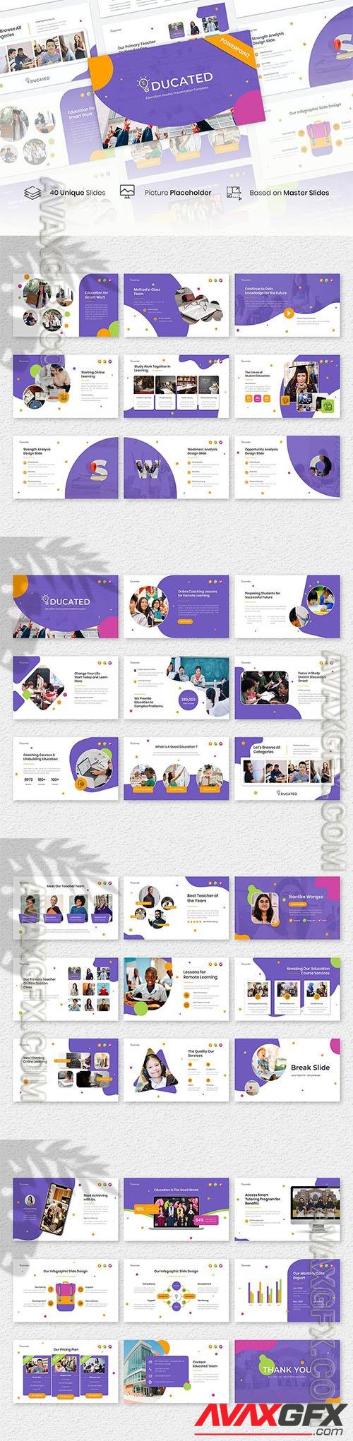 Educated – Education Course Presentation Template DXDUY7N