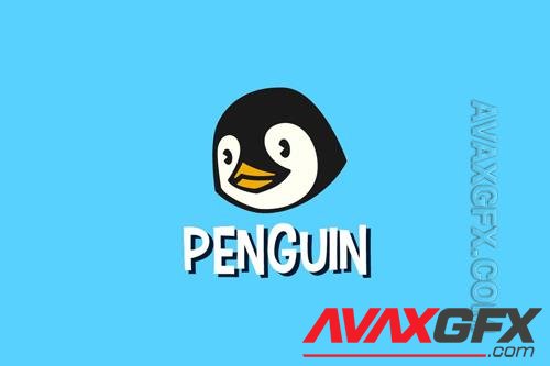 Penguin Retro Cartoon Logo design templates