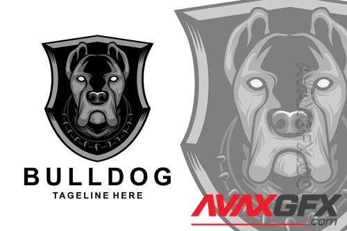 Bulldog shield logo design templates