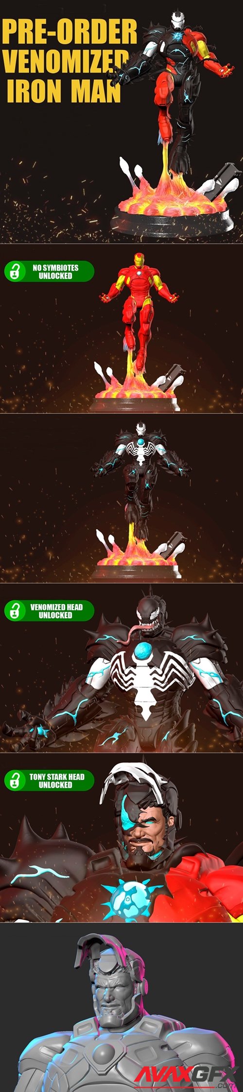 Venomized Iron Man – 3D Printable STL