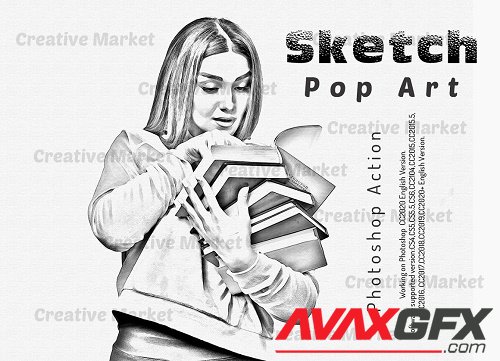 Sketch Pop Art PS Action - 6497428