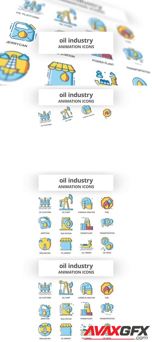 MotionArray – Oil Industry - Animation Icons 968992