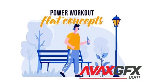 MotionArray – Power Workout - Flat Concept 960501