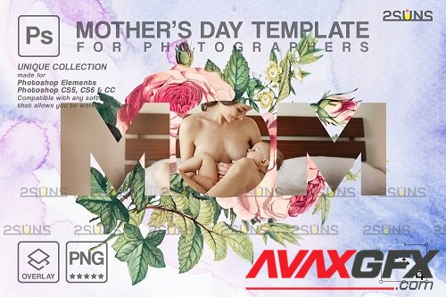 Mother's Day Digital Photoshop Template V4 - 1447834