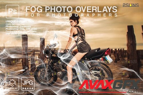 Smoke backgrounds & Smoke bomb overlay, Photoshop overlay V4 - 1447929