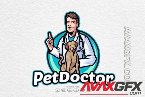 Pet doctor logo design template