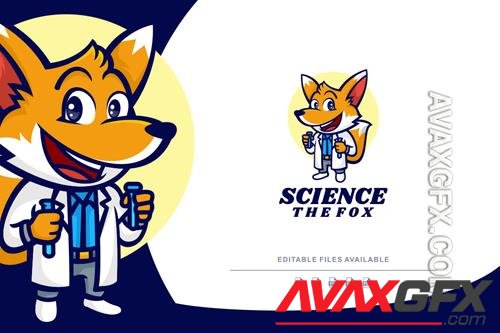 Fox Cartoon Character Logo design template