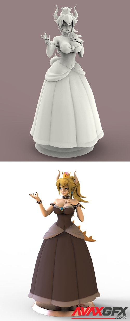 Bowsette – 3D Printable STL