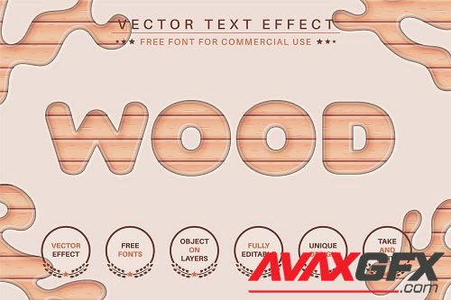 Light wood - Editable Text Effect - 6502348