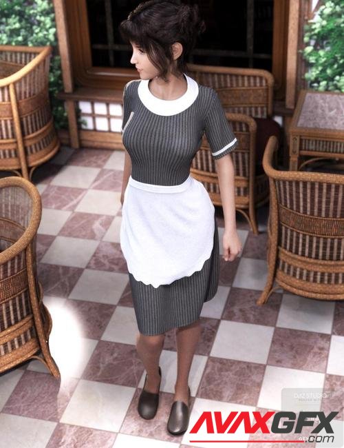 dForce Retro Waitress Uniform for Genesis 8 Female(s)