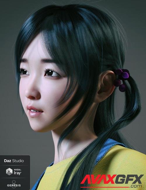 Hashimoto Character and Hair for Genesis 8 Female