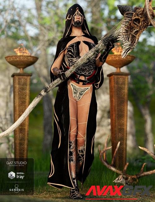 dforce Order of the Huntress: The Acolyte Outfit for Genesis 8 Female(s)
