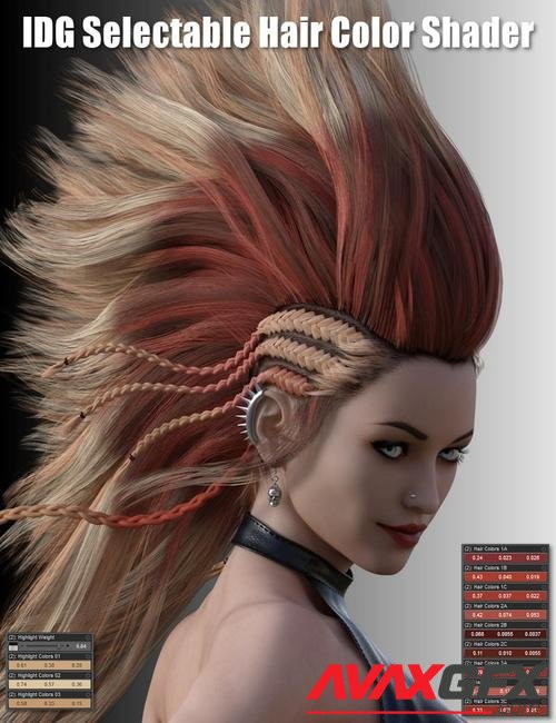 IDG Iray Selectable Hair Color Shader