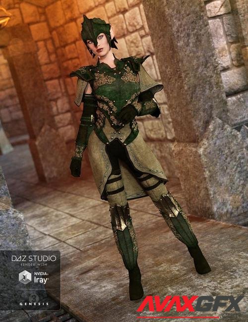 Elven Knight Armor for Genesis 3 Female(s)