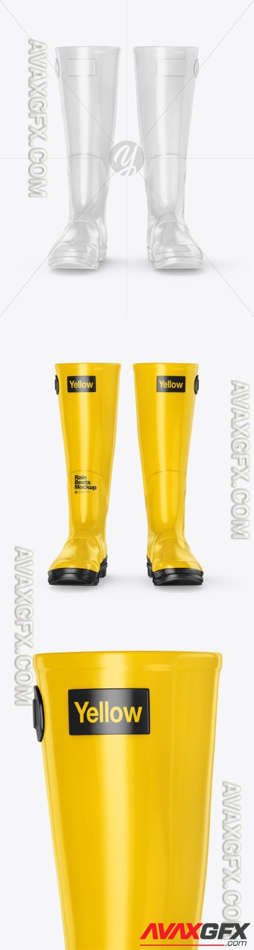 Glossy Rain Boots Mockup 89453