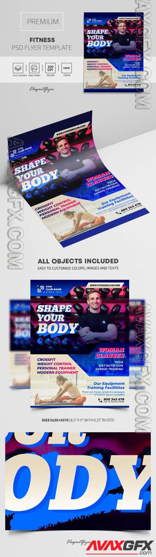 Fitness  Premium PSD Flyer Template