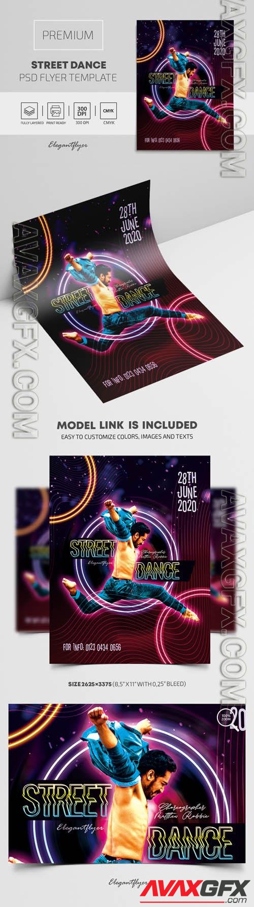 Street Dance Premium PSD Flyer Template