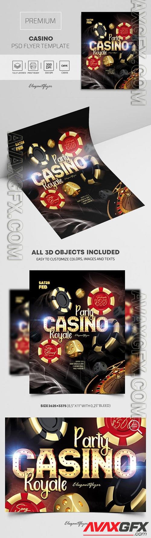Casino Premium PSD Flyer Template
