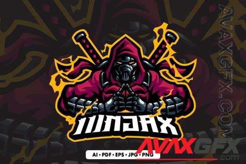 Robot Ninja Mascot logo