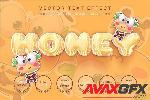3D Honey - Editable Text Effect - 6507200