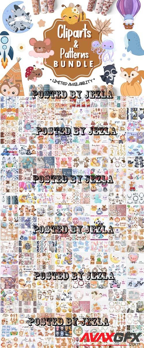 Cute Animals & Patterns Big Bundle