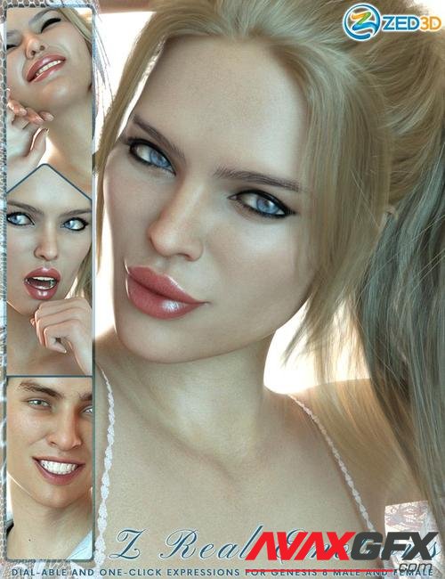 Z 50 Real Emotions Expressions for Genesis 8