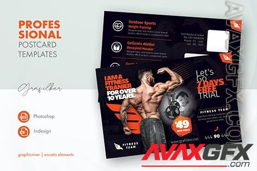 Fitness Time Postcard Templates YLQ2D83