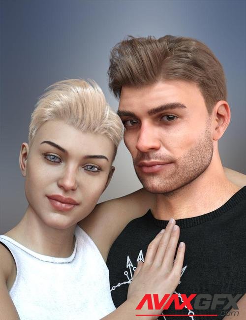 dForce Corporate Hair for Genesis 8 Male and Female(s)