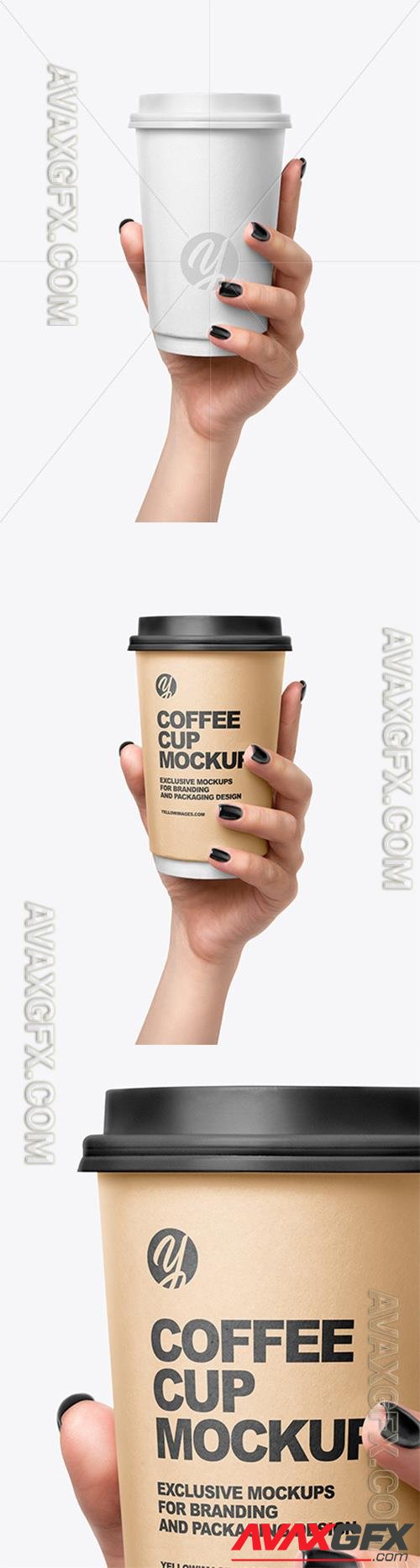 Coffee Cup in a Hand Mockup 56737 TIF