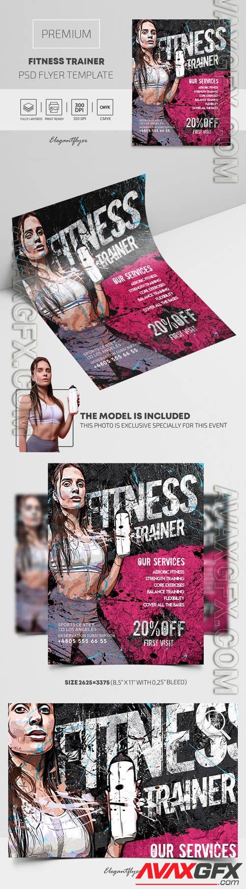 Fitness Trainer Premium PSD Flyer Template